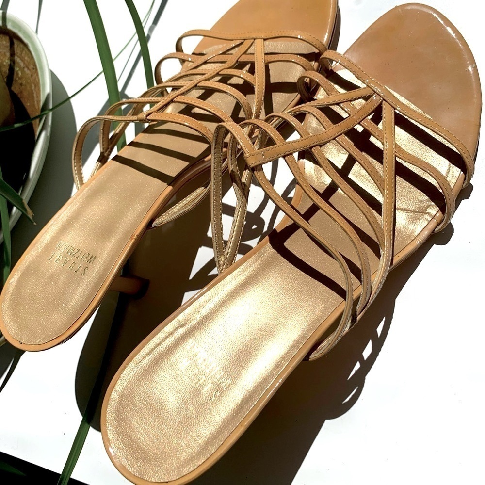 𝅺STUART Weitzman Strap Sandal/Heels Nude Size 9